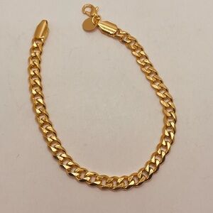 Gold plated bracelet unisex chain design
